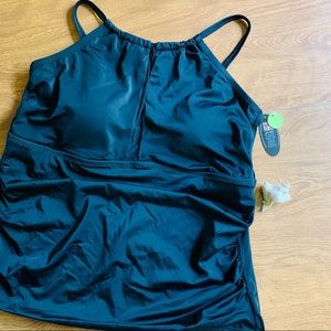 Boutique Plus NWT Womens Black Swimwear Top plus size 2X